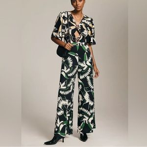 New FARM Rio Black Toucan Jumpsuit
